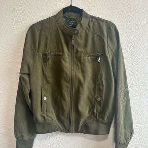 Iris Women's Olive Bomber Jacket